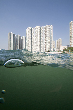 Hong Kong Island. From a Boat near Aberdeen, 2010