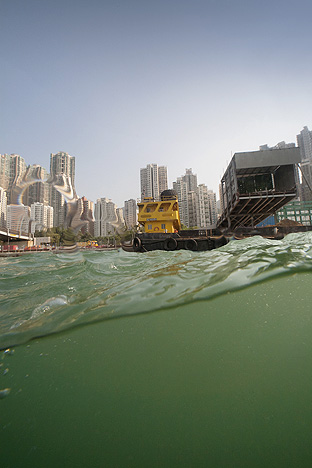 Hong Kong Island. From a Boat near Sheung Wan, 2010