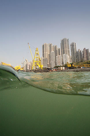 Hong Kong Island. From a Boat near Sheung Wan, 2010